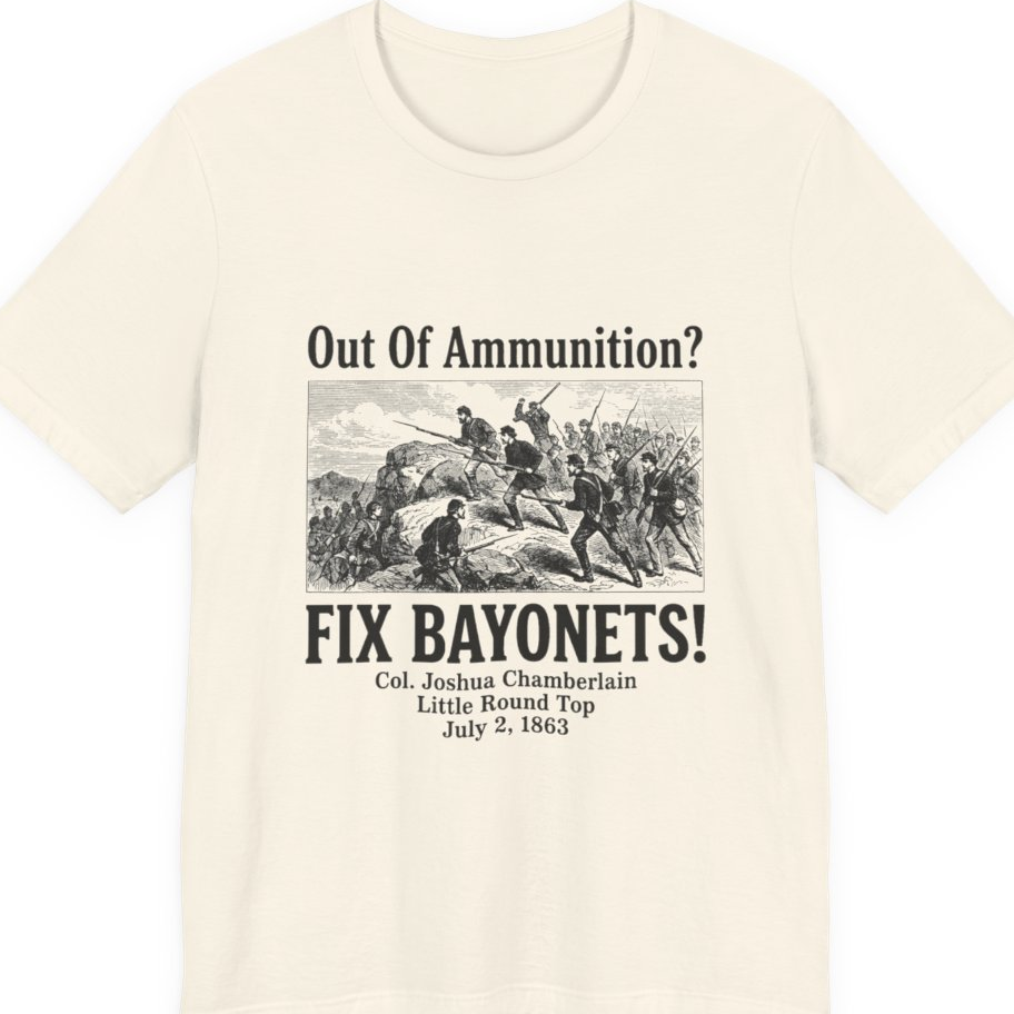 Out of Ammunition Fix Bayonets Premium Tee - Natural front
