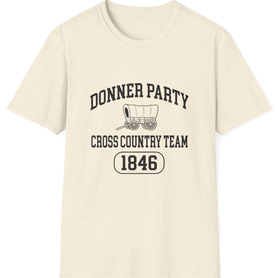 Donner Party Cross Country Team T-Shirt - Natural front