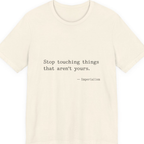 Imperialism Parental Warning Quote Premium Tee - Natural front