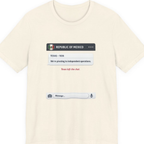 Texas Independence Group Chat Premium Tee - Natural front