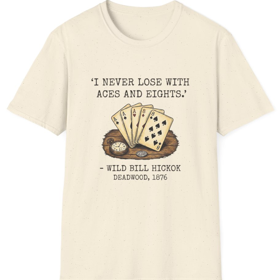 Dead Mans Hand Poker T-Shirt - Natural front