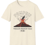 Pompeii Volcano Surfing Team T-Shirt - Natural front
