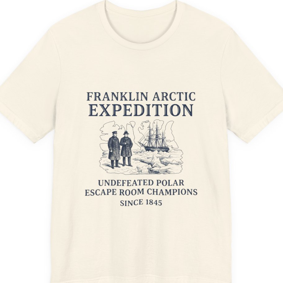 Franklin Arctic Expedition Escape Room Premium Tee - Natural front
