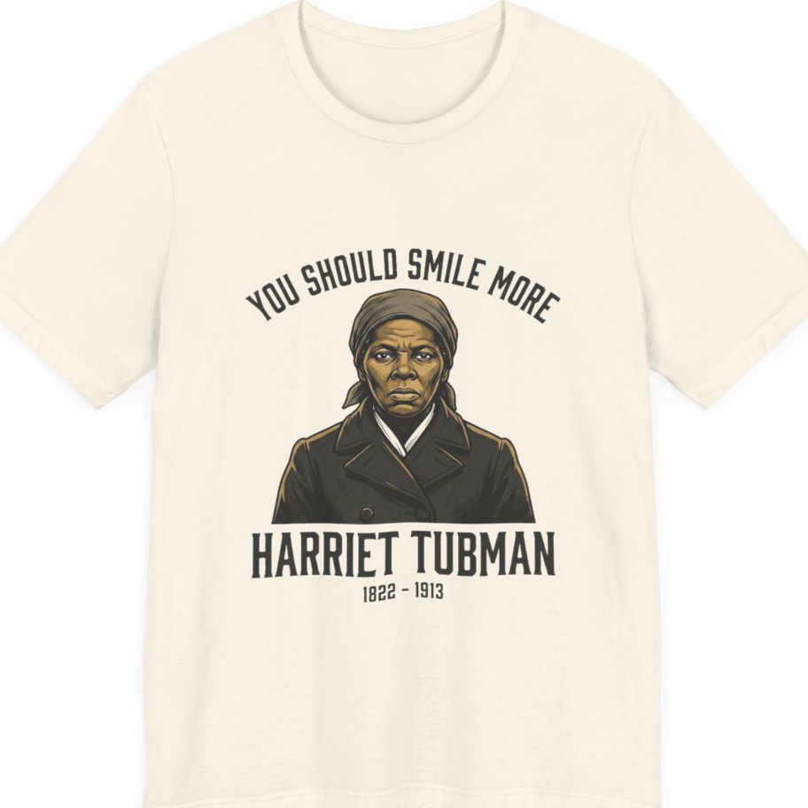 You Should Smile More Harriet Premium Tee - Natural front