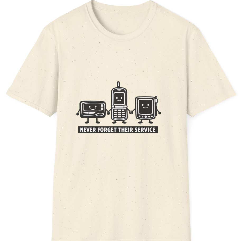 Never Forget Their Service Obsolete T-Shirt - Natural front