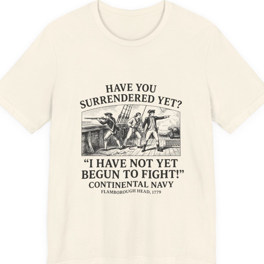 Not Yet Begun To Fight Premium Tee - Natural front