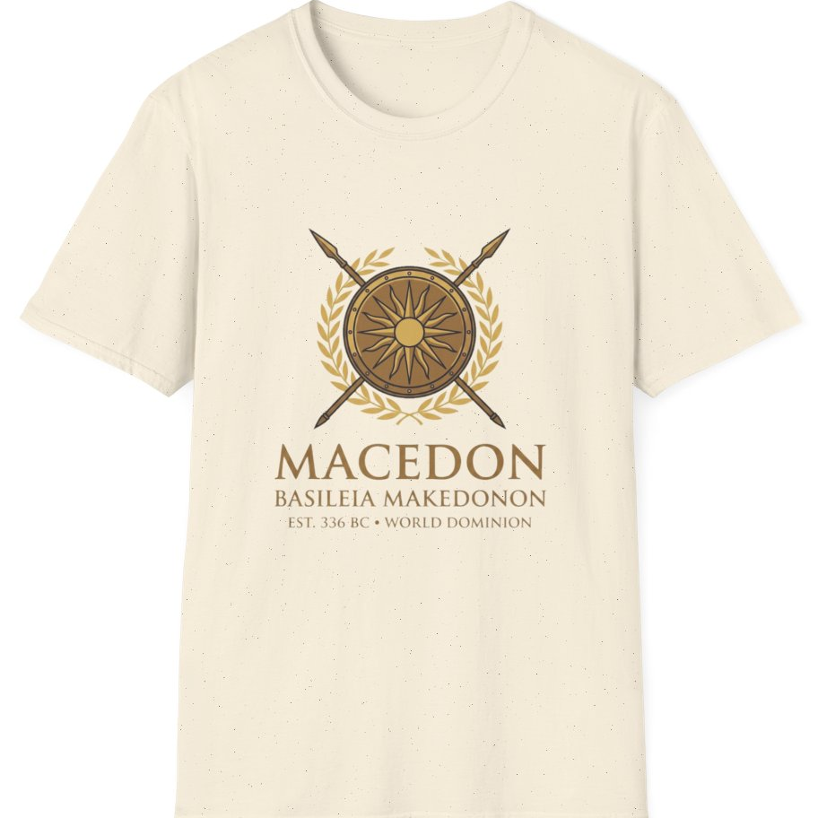 Macedonian Empire Crest T-Shirt - Natural front