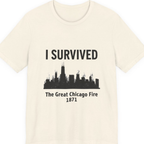I Survived The Great Chicago Premium Tee - Natural front