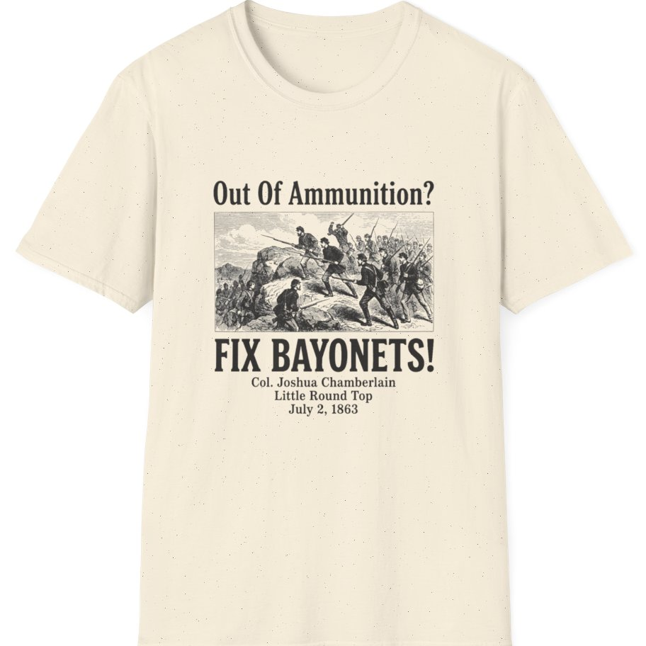 Out of Ammunition Fix Bayonets T-Shirt - Natural front