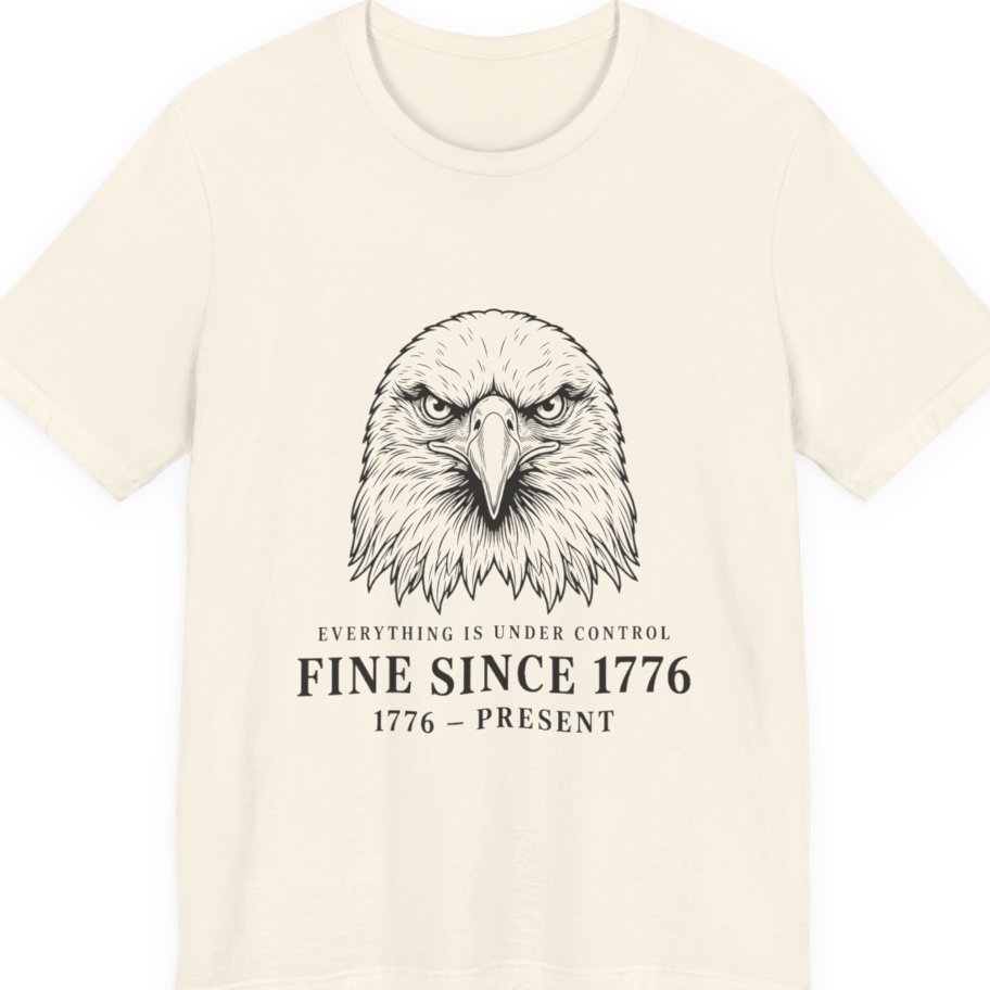 Stressed Eagle Fine Since Premium Tee - Natural front