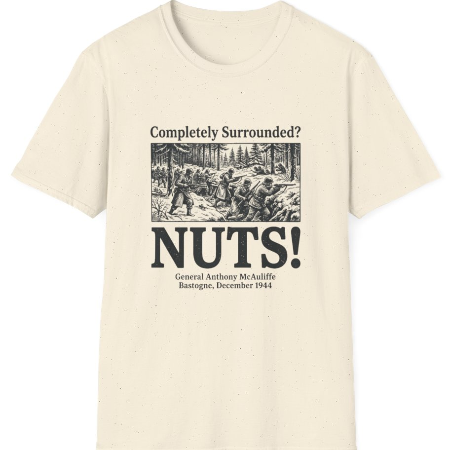 Bastogne Nuts Defiance T-Shirt - Natural front