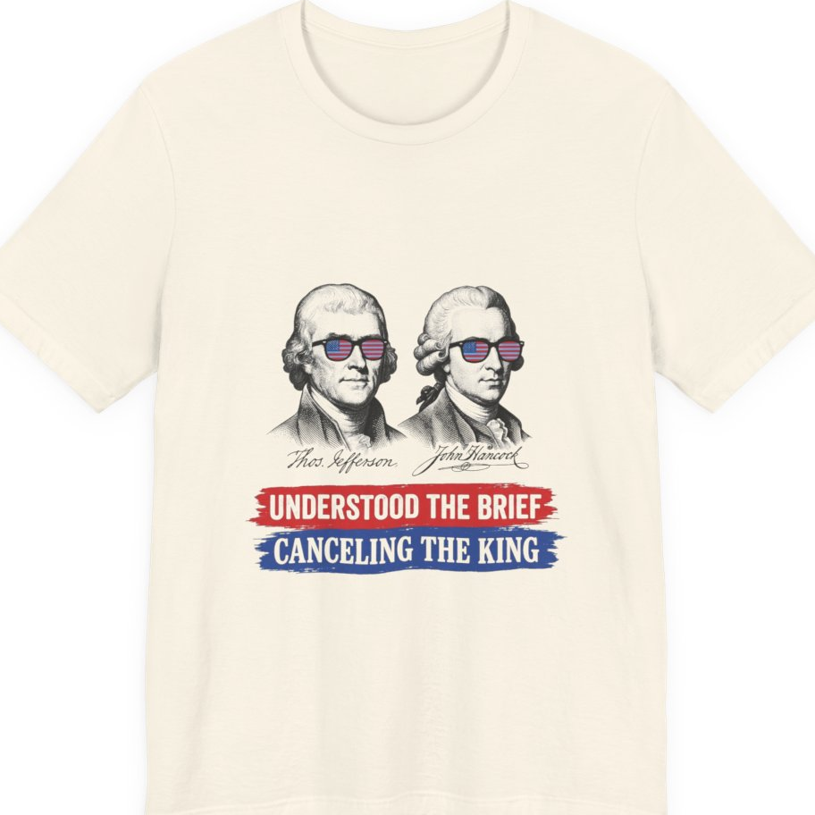 Jefferson Hancock Canceling The King Premium Tee - Natural front