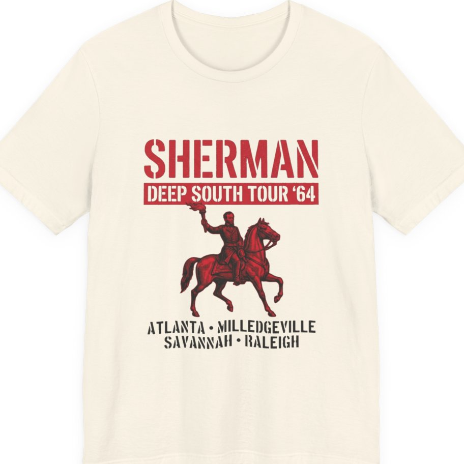 Sherman Deep South Tour Vintage Premium Tee - Natural front