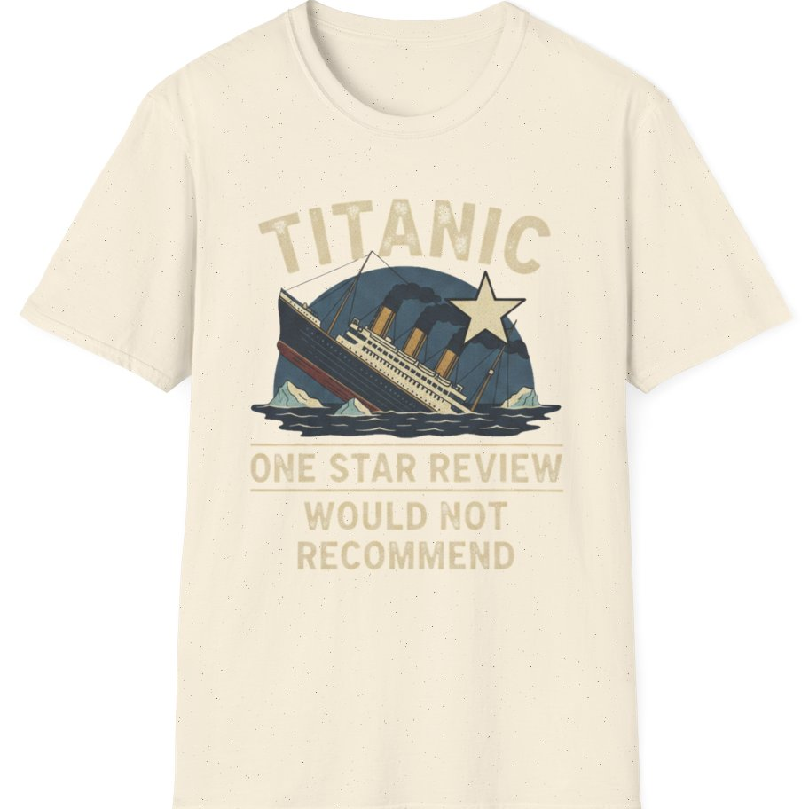 Titanic One Star Review T-Shirt - Natural front