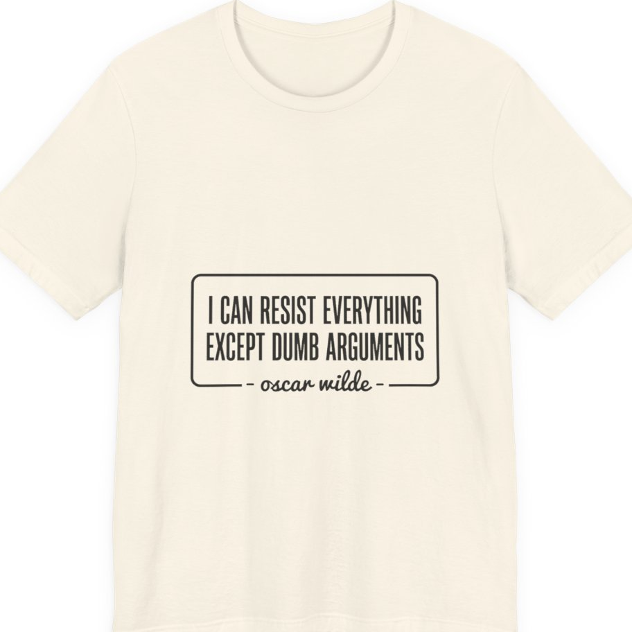 Oscar Wilde Quote Premium Tee - Natural front