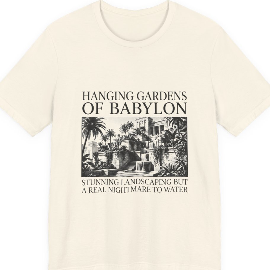 Hanging Gardens Landscaping Premium Tee - Natural front
