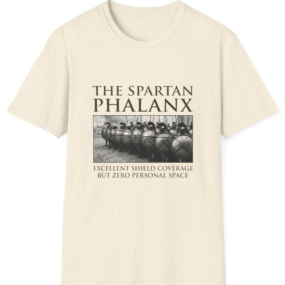 Spartan Phalanx Review T-Shirt - Natural front