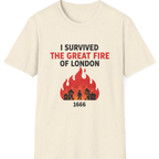 I Survived The Great Fire T-Shirt - Natural front