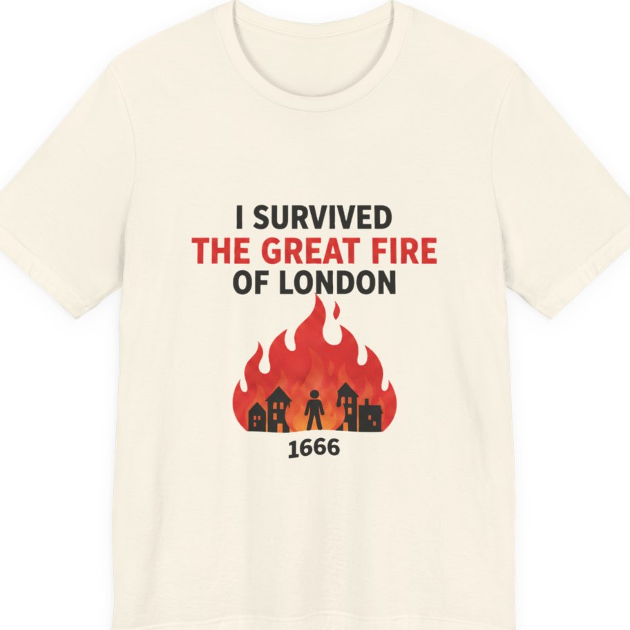 I Survived The Great Fire Premium Tee - Natural front