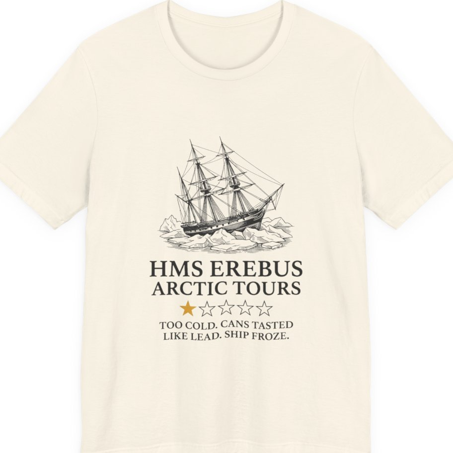 Hms Erebus Arctic Tours Premium Tee - Natural front