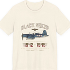 Black Sheep Squadron Crest Premium Tee - Natural front