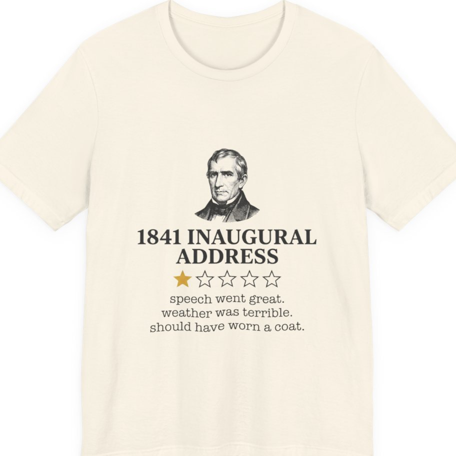 Inaugural Address Review Premium Tee - Natural front