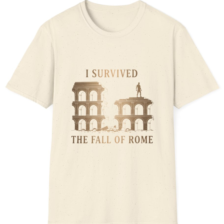 I Survived The Fall of T-Shirt - Natural front