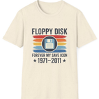 Floppy Disk Memorial T-Shirt - Natural front