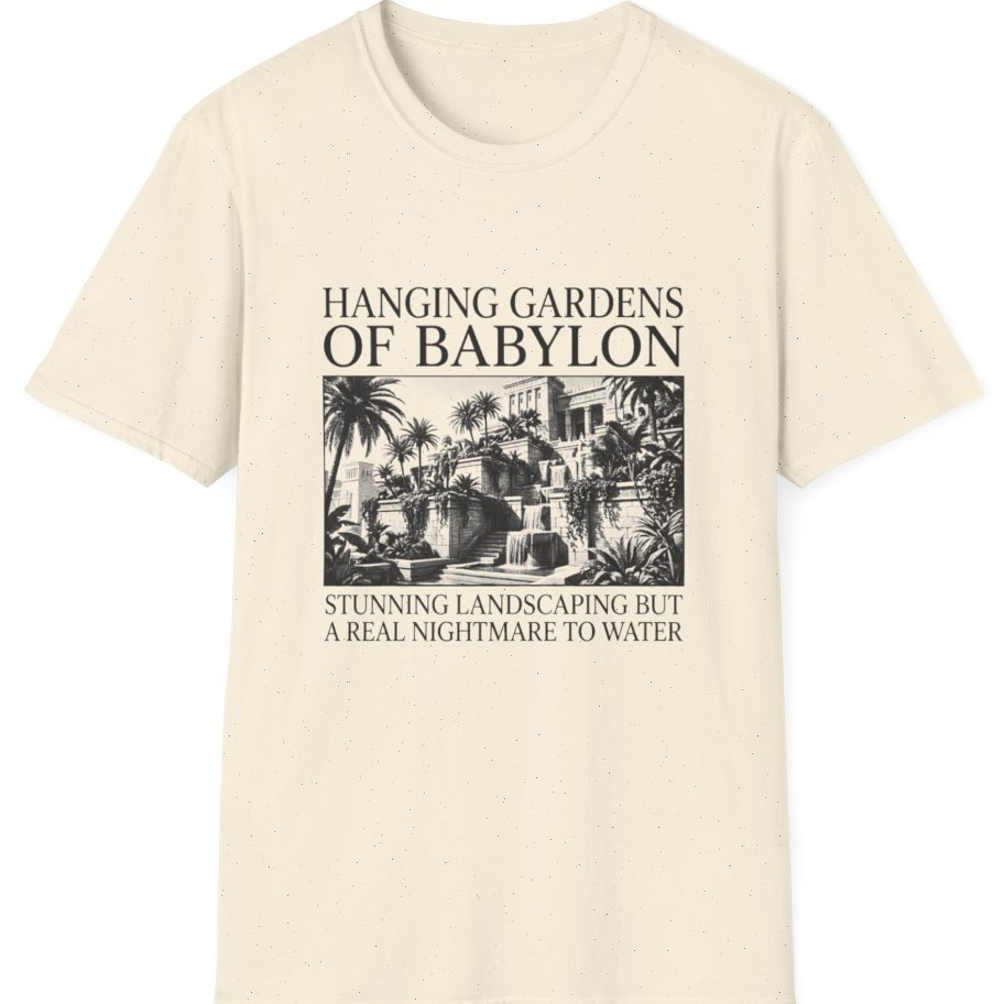 Hanging Gardens Landscaping T-Shirt - Natural front