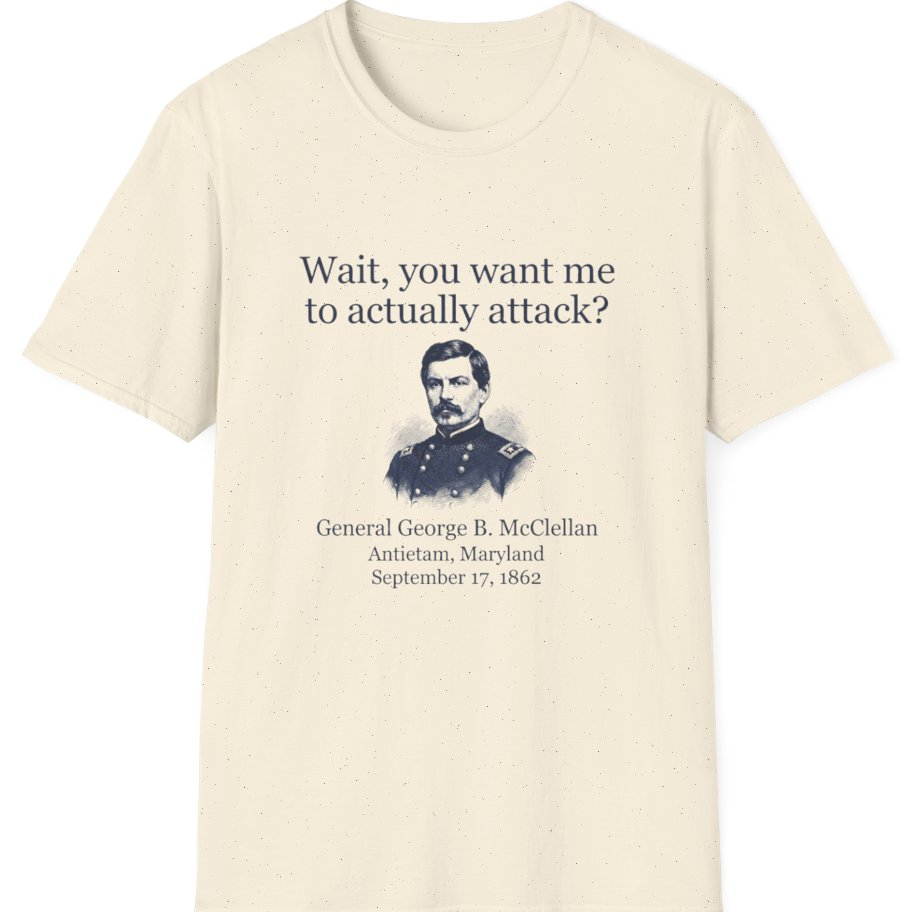 Mcclellan Antietam Attack T-Shirt - Natural front