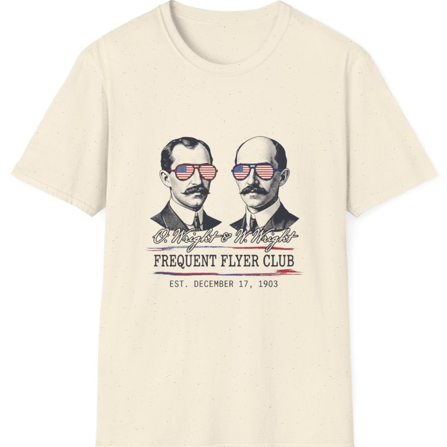 Wright Brothers Frequent Flyer T-Shirt - Natural front