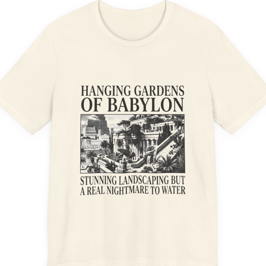Hanging Gardens Landscaping Premium Tee - Natural front
