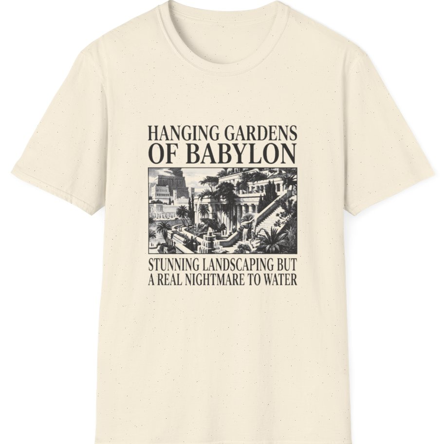 Hanging Gardens Landscaping T-Shirt - Natural front