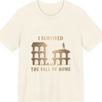 I Survived The Fall of Premium Tee - Natural front