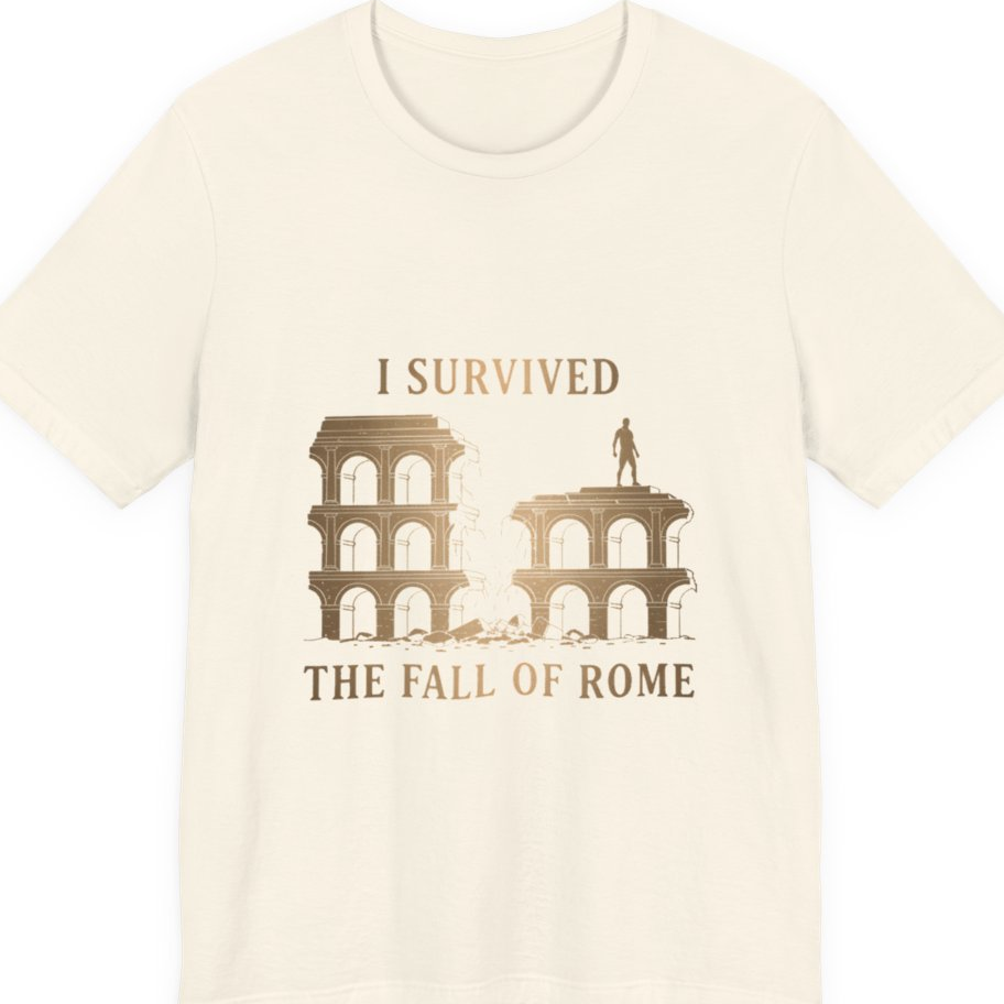 I Survived The Fall of Premium Tee - Natural front