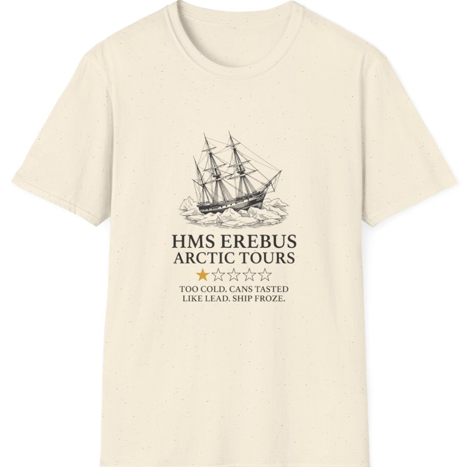 Hms Erebus Arctic Tours T-Shirt - Natural front