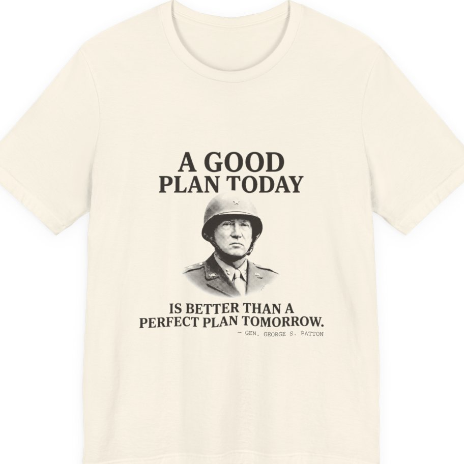 Patton Good Plan Premium Tee - Natural front
