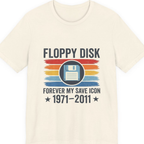 Floppy Disk Memorial Premium Tee - Natural front