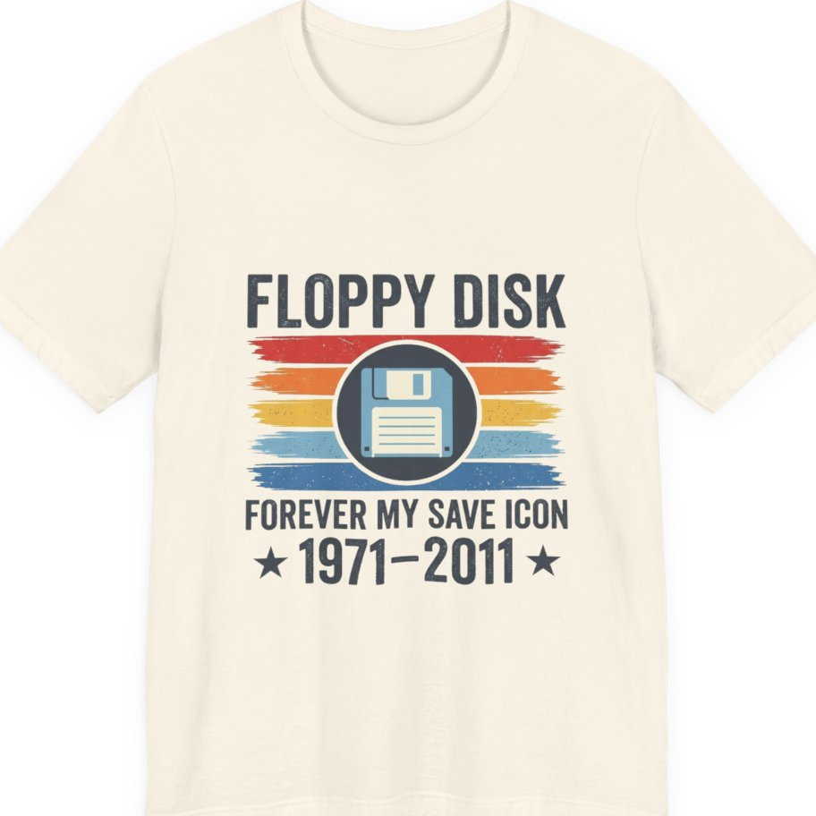 Floppy Disk Memorial Premium Tee - Natural front