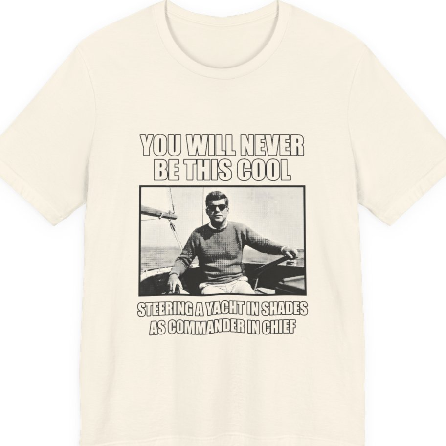 Jfk Yacht Sunglasses Flex Premium Tee - Natural front