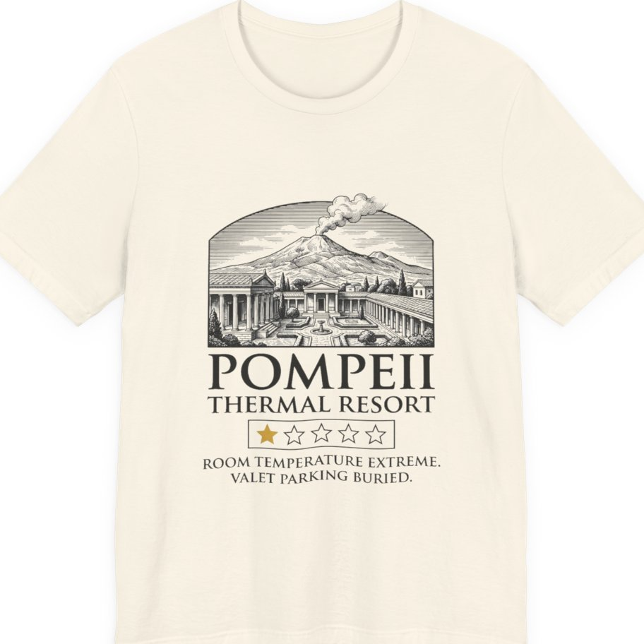 Pompeii Thermal Resort Premium Tee - Natural front