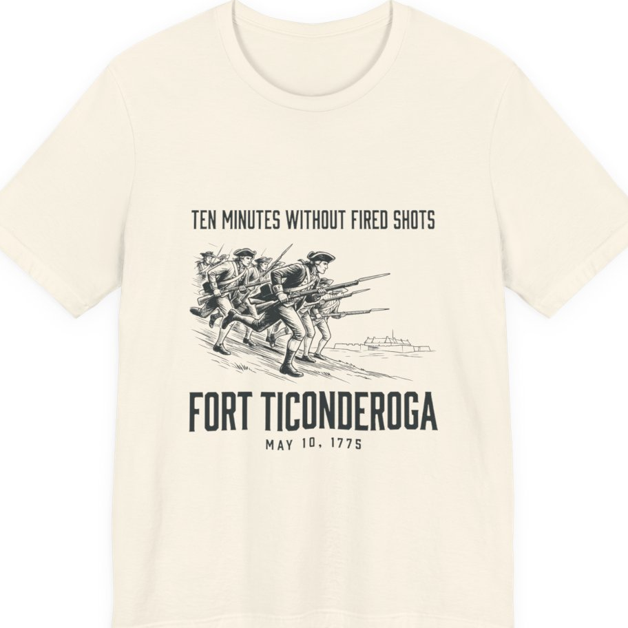 Fort Ticonderoga Ten Minutes Premium Tee - Natural front