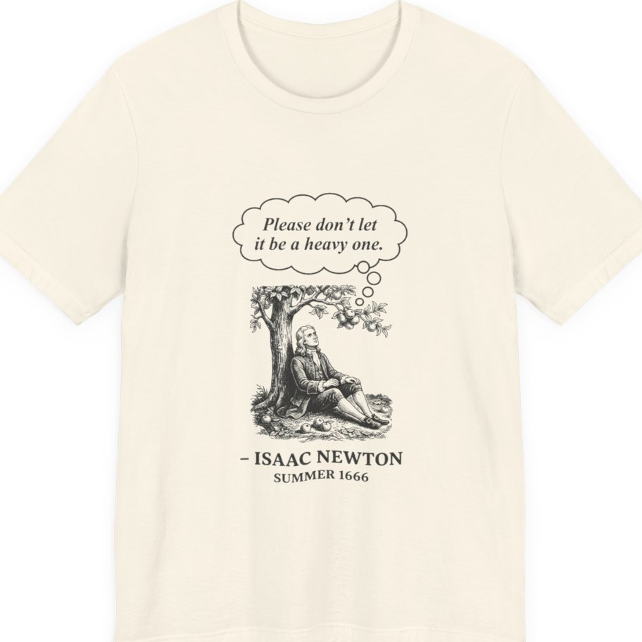 Newton Gravity Anxiety Premium Tee - Natural front