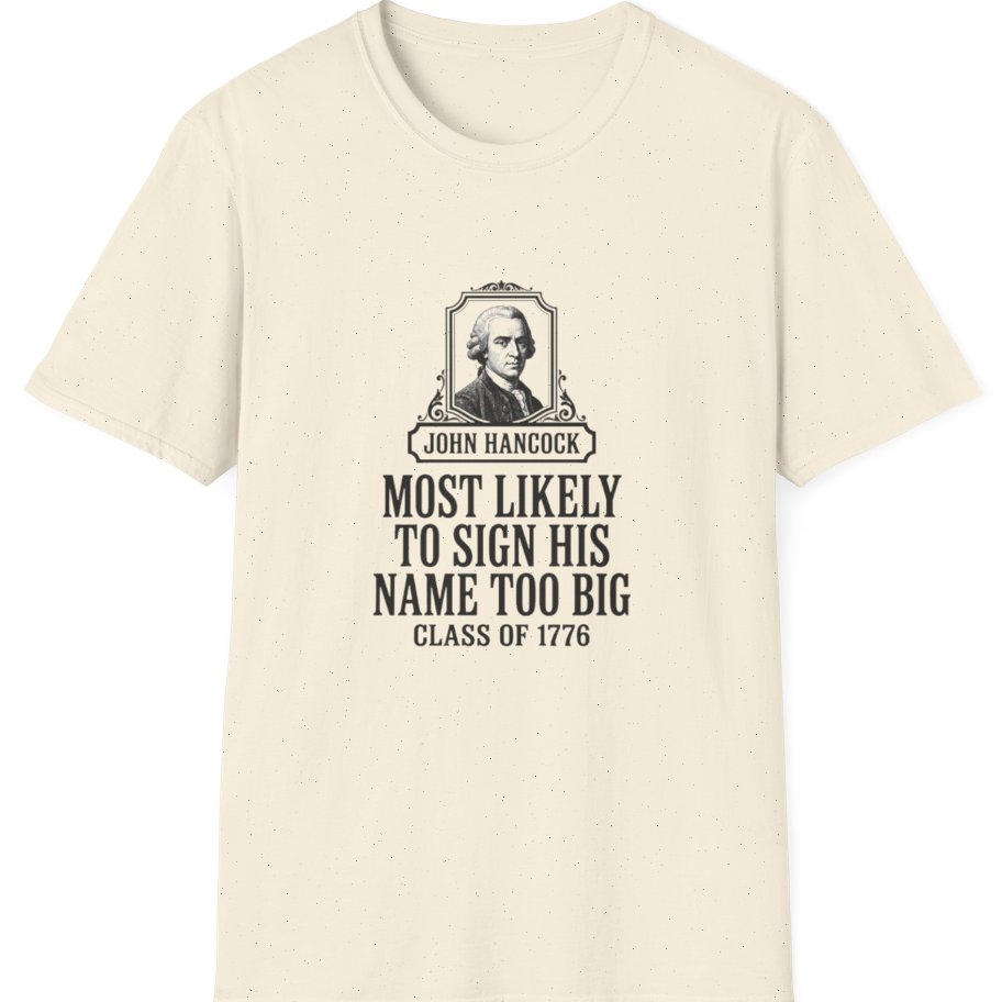 John Hancock Signature Superlative T-Shirt - Natural front