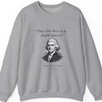 Thomas Jefferson Procrastination Double Spaced Sweatshirt - Sport Grey front