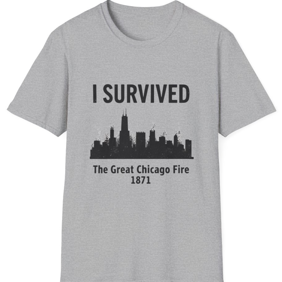 I Survived The Great Chicago T-Shirt - Sport Grey front