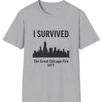 I Survived The Great Chicago T-Shirt - Sport Grey front
