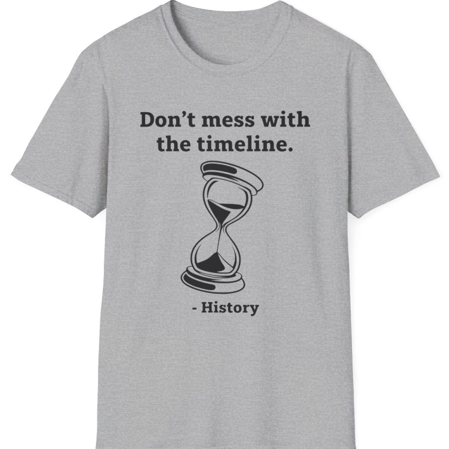 Time Travel Paradox T-Shirt - Sport Grey front