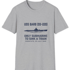 Uss Barb Ss Only Submarine T-Shirt - Sport Grey front