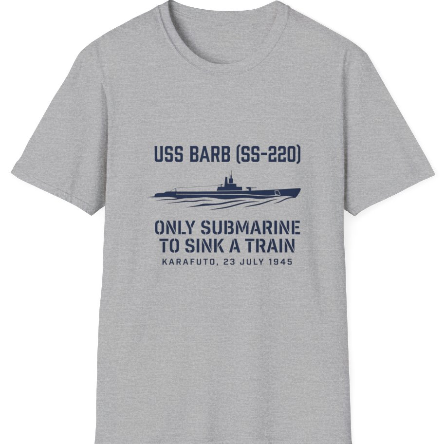 Uss Barb Ss Only Submarine T-Shirt - Sport Grey front